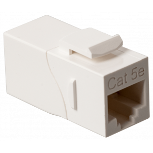 Повторитель портов RJ-45, неэкранированный, 90 градусов, кат.5E, формата Keystone, белый